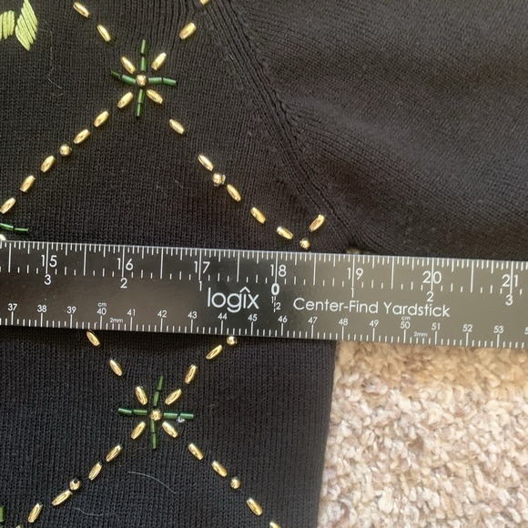 Kikit Christmas Cardigan Sweater Women's Medium Holiday Embroidered - Picture 6 of 8